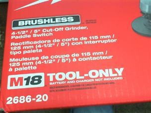 MILWAUKEE TOOLS ANGLE GRINDER 2686-20 Brand New